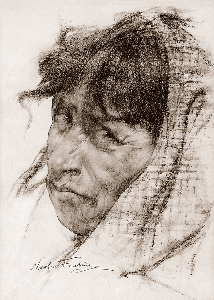  Nicolai Ivanovich Fechin —— 墨西哥老妪 (2)